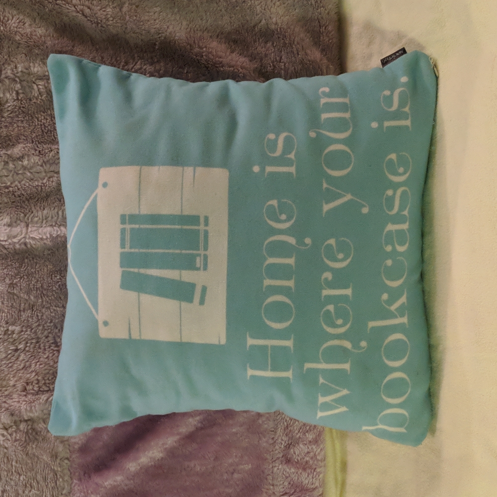 Society6 Home is where your bookcase is. Mint pillow case + square pillow